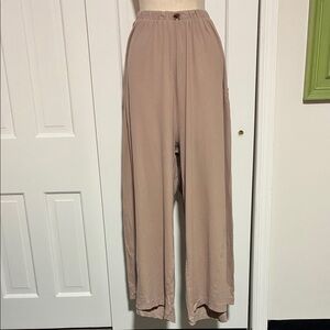 Free People Women's Tan Wide-Leg Lounge Pant